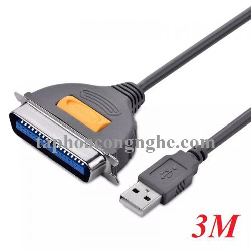 Ugreen 30228 3M màu Đen Cáp tín hiệu chuyển đổi USB 2.0 sang LPT âm cao cấp 20225 30030228